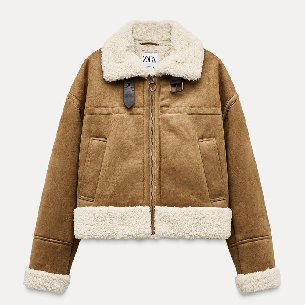 Zara double faced centre zippered jacket - Picture 3 of 6